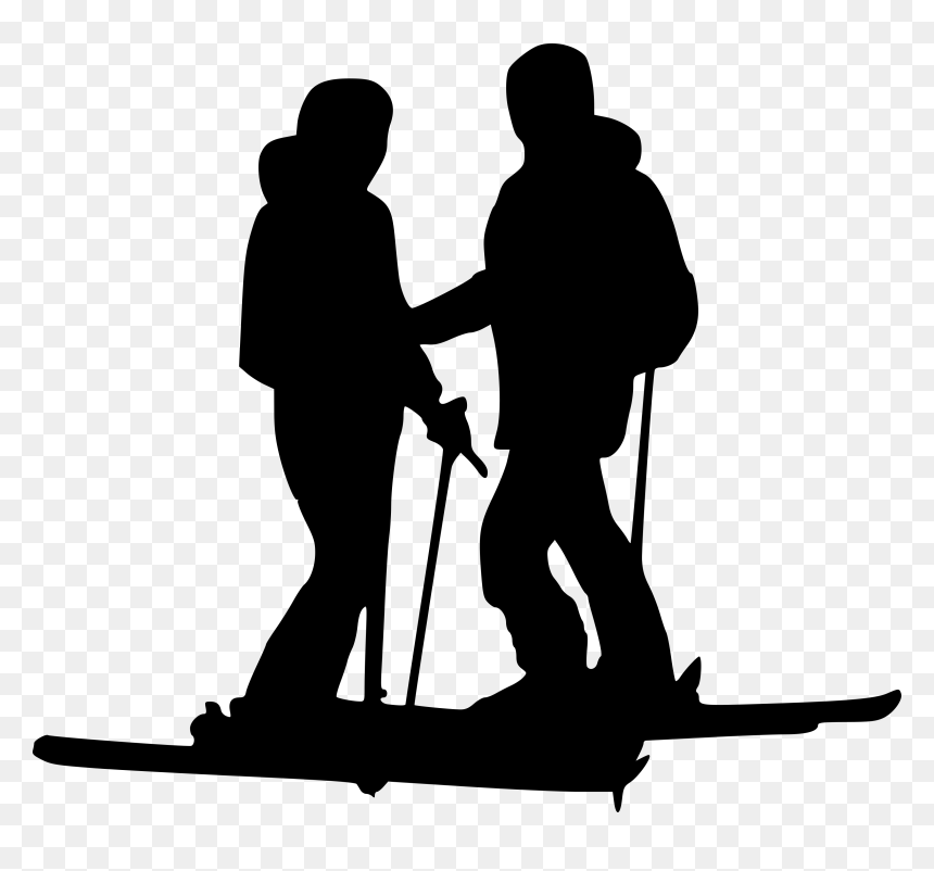 Ski Silhouette, HD Png Download - skis png