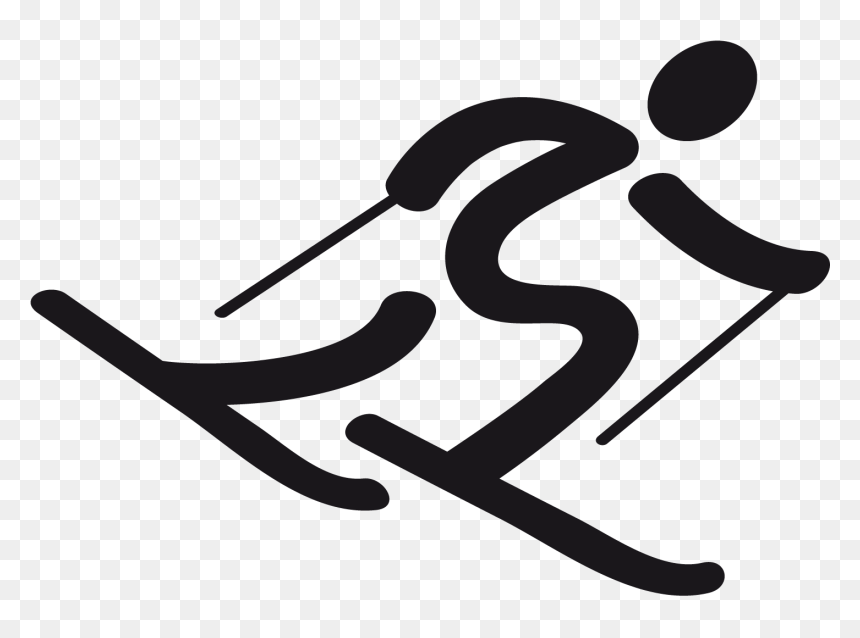 Alpine Skiing Olympic Symbol, HD Png Download - skis png