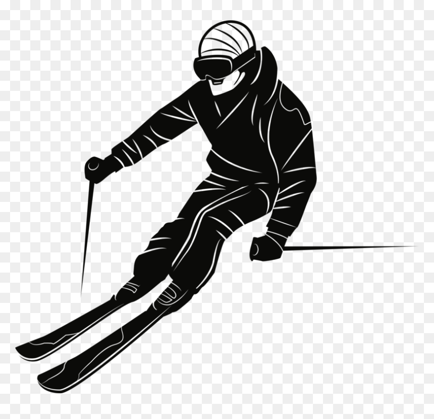 Kayak Yapan Insan Çizimi, HD Png Download - skier png
