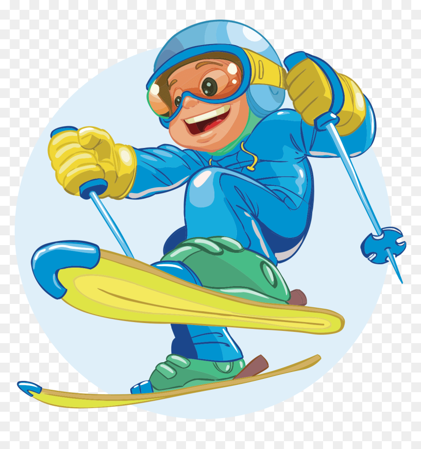 Kid Skiing Clipart, HD Png Download - skier png