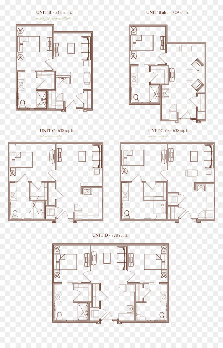 Assisted Living Unit Plan, HD Png Download - floor plan png