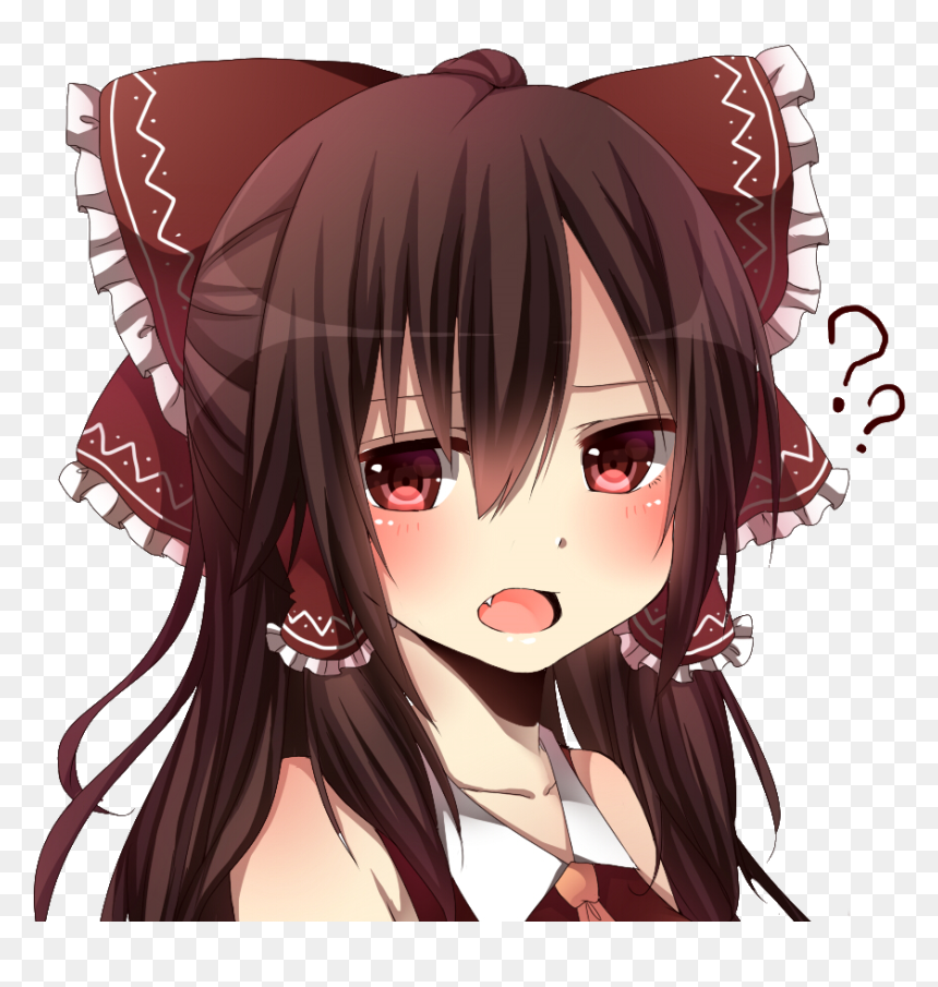 Reimu Hakurei Avatar, HD Png Download - anime girl face png