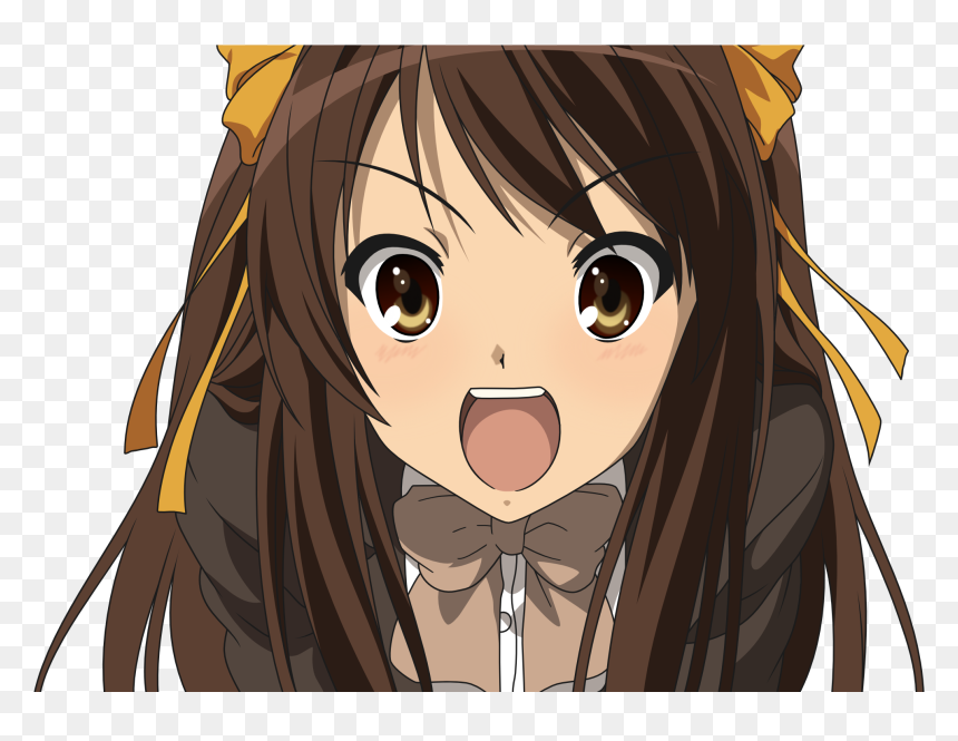 Haruhi Suzumiya No Background, HD Png Download - anime girl face png