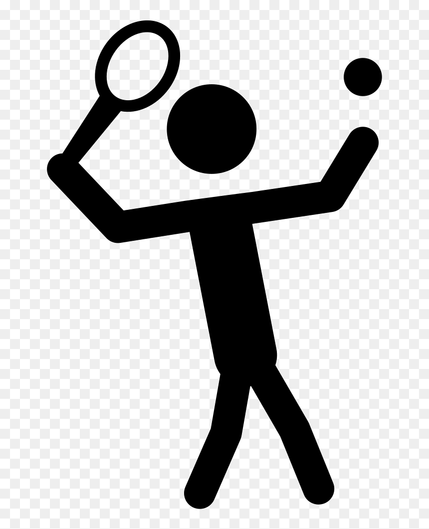 Silhouette Transparent Tennis Player Png, Png Download - tennis player png