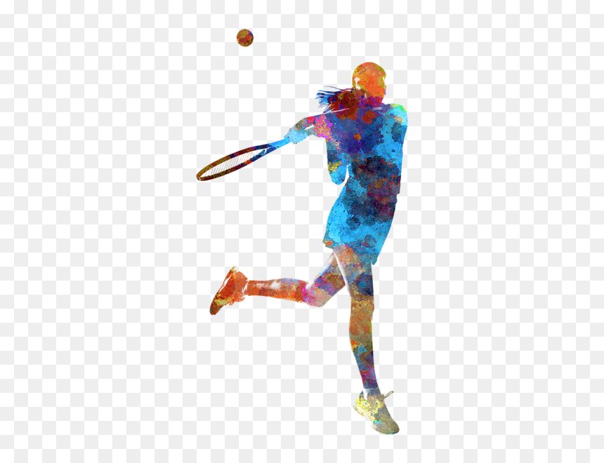 Female Tennis Player Painting, HD Png Download - tennis player png