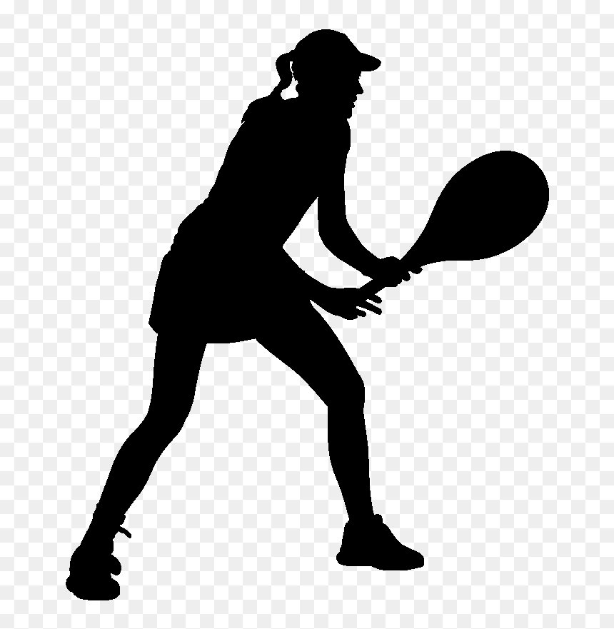 Tennis Player Silhouette Png, Transparent Png - tennis player png