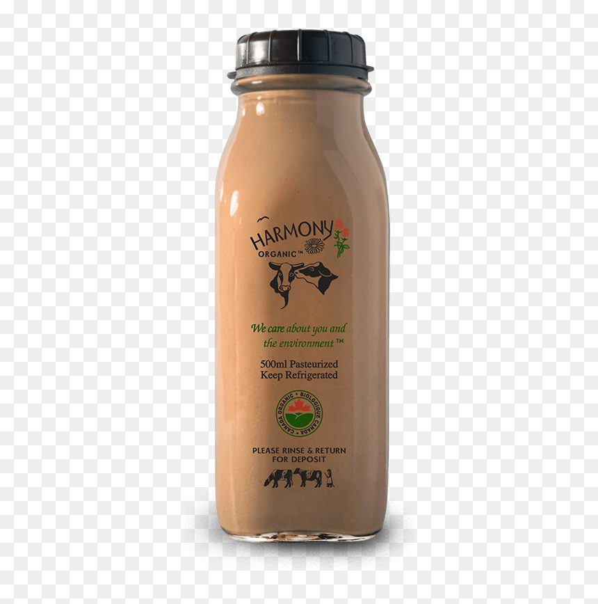 Harmony Organic Chocolate Milk, HD Png Download - milk bottle png