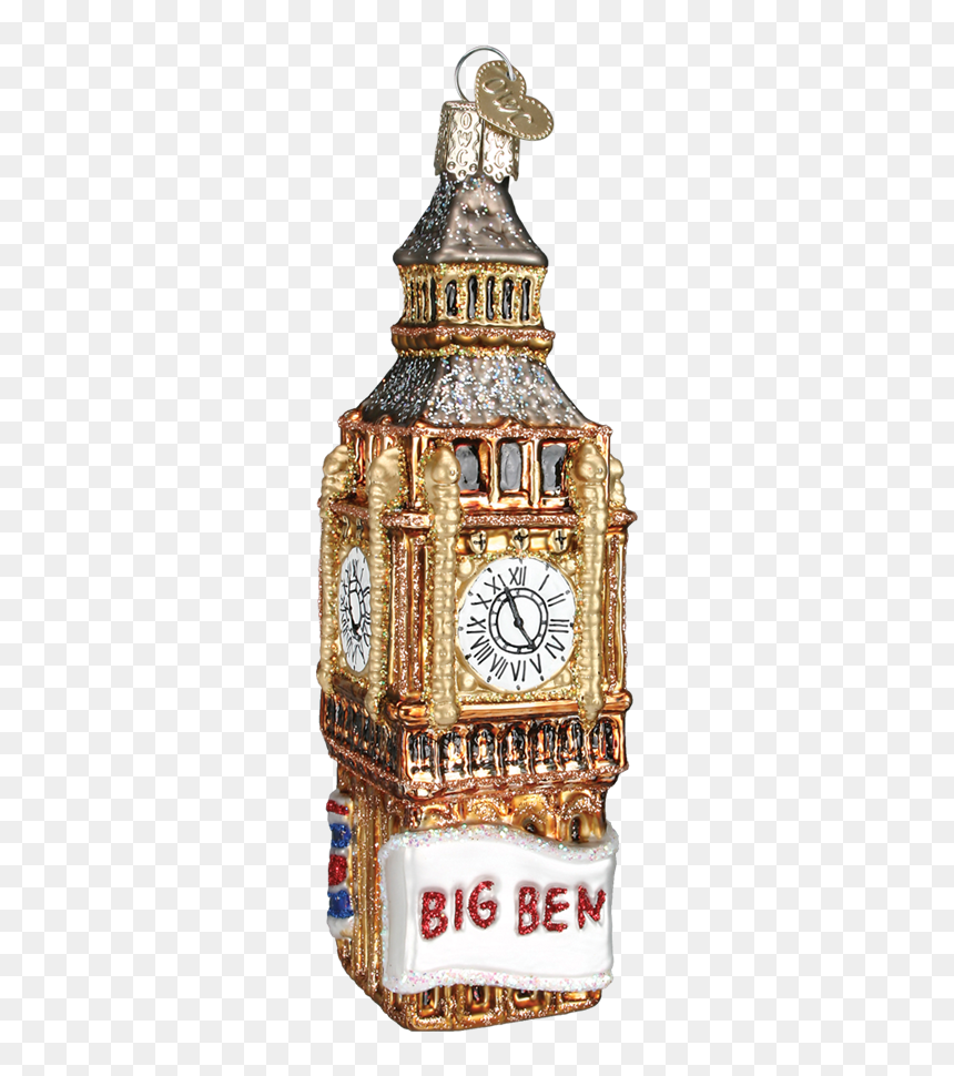 Big Ben Christmas Ornament, HD Png Download - gold christmas ornaments png
