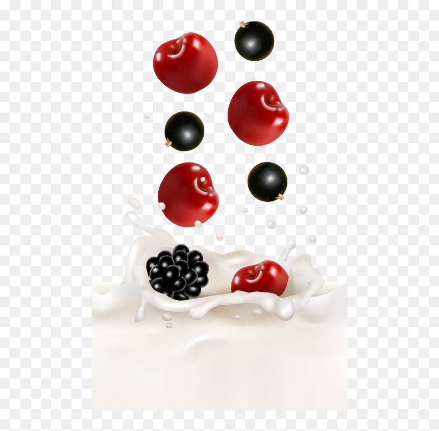 Fruit Vertical Banner, HD Png Download - pouring milk png