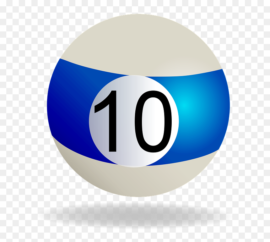 Bola 10 Png, Transparent Png - pool ball png