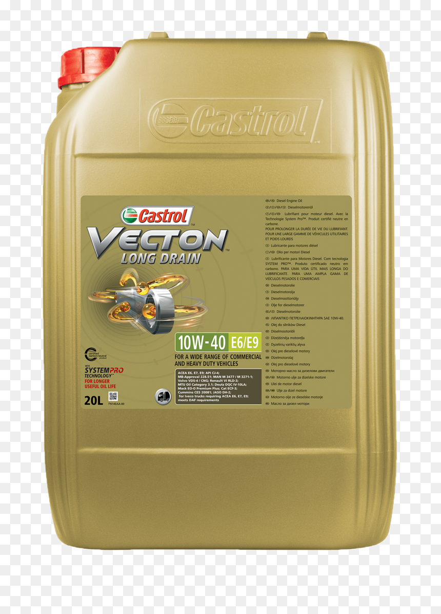 Castrol Vecton Long Drain 10w 40 E7, HD Png Download - oil barrel png