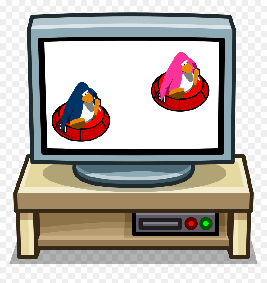Television On A Stand Clipart, HD Png Download - tv .png