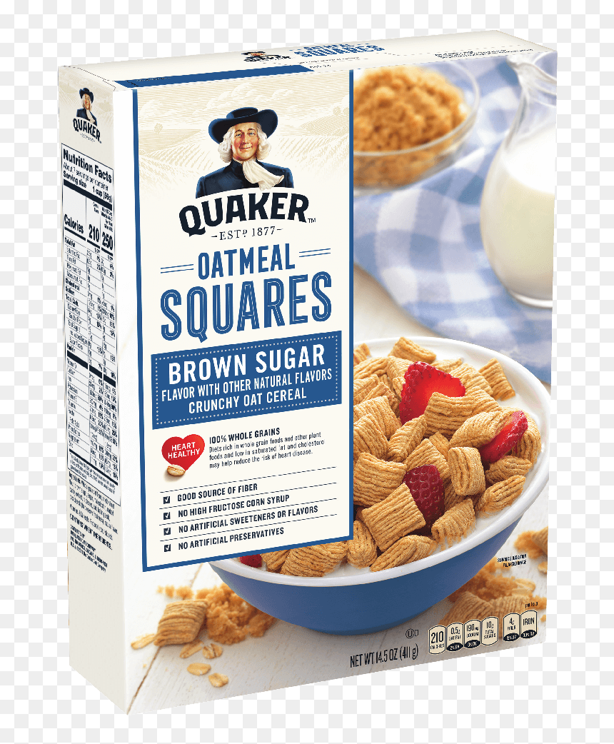 Quaker Oatmeal Squares, HD Png Download - oats png