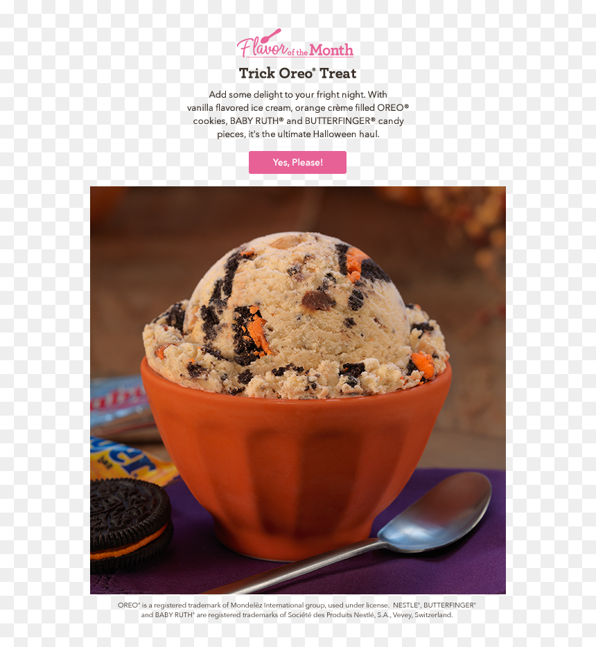 Halloween Ice Cream Baskin, HD Png Download - baskin robbins logo png