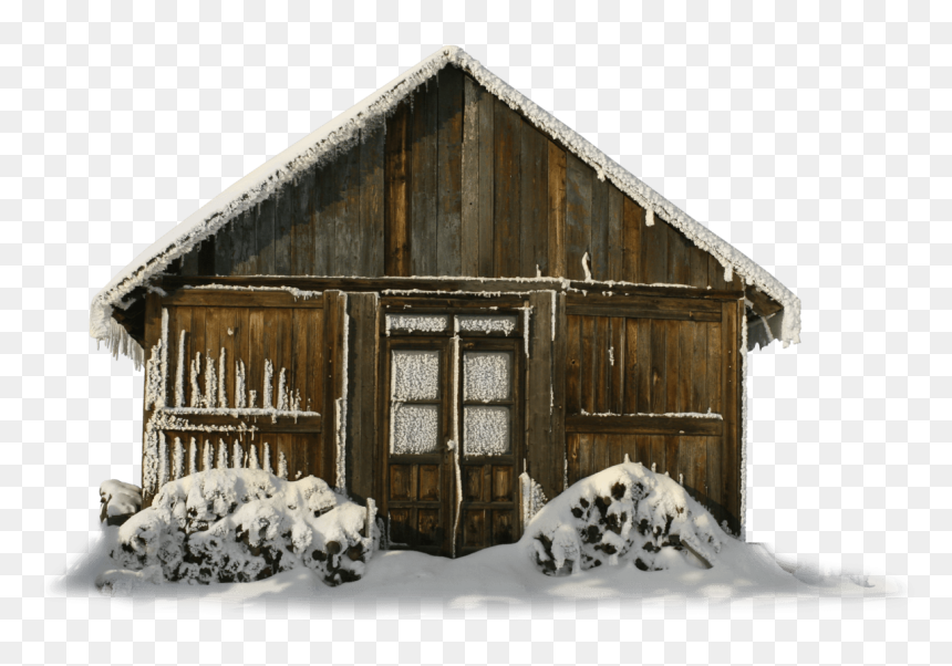 Transparent Background Cabin With Snow Pngs, Png Download - log cabin png