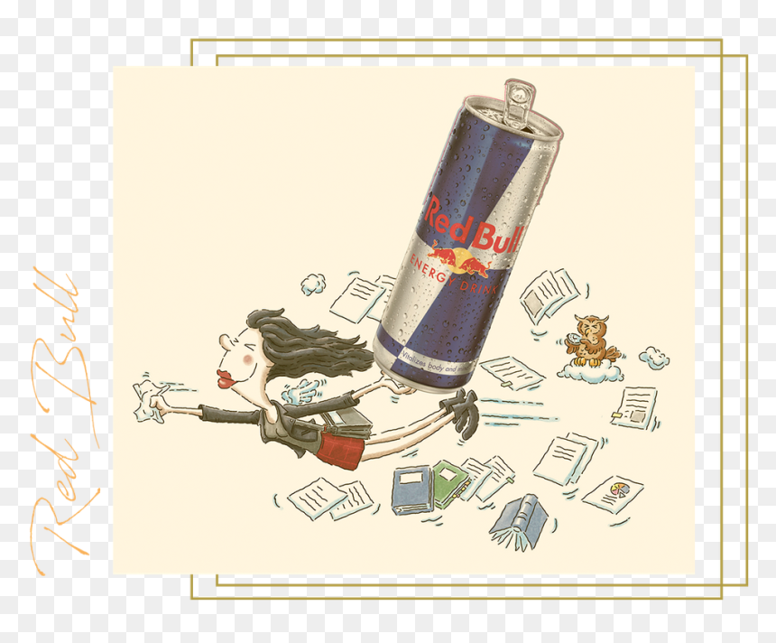 Illustration, HD Png Download - red bull can png