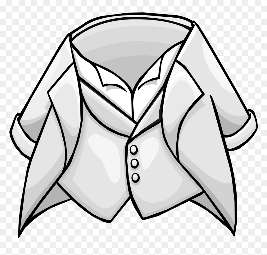 Club Penguin White Tuxedo, HD Png Download - fancy white line png