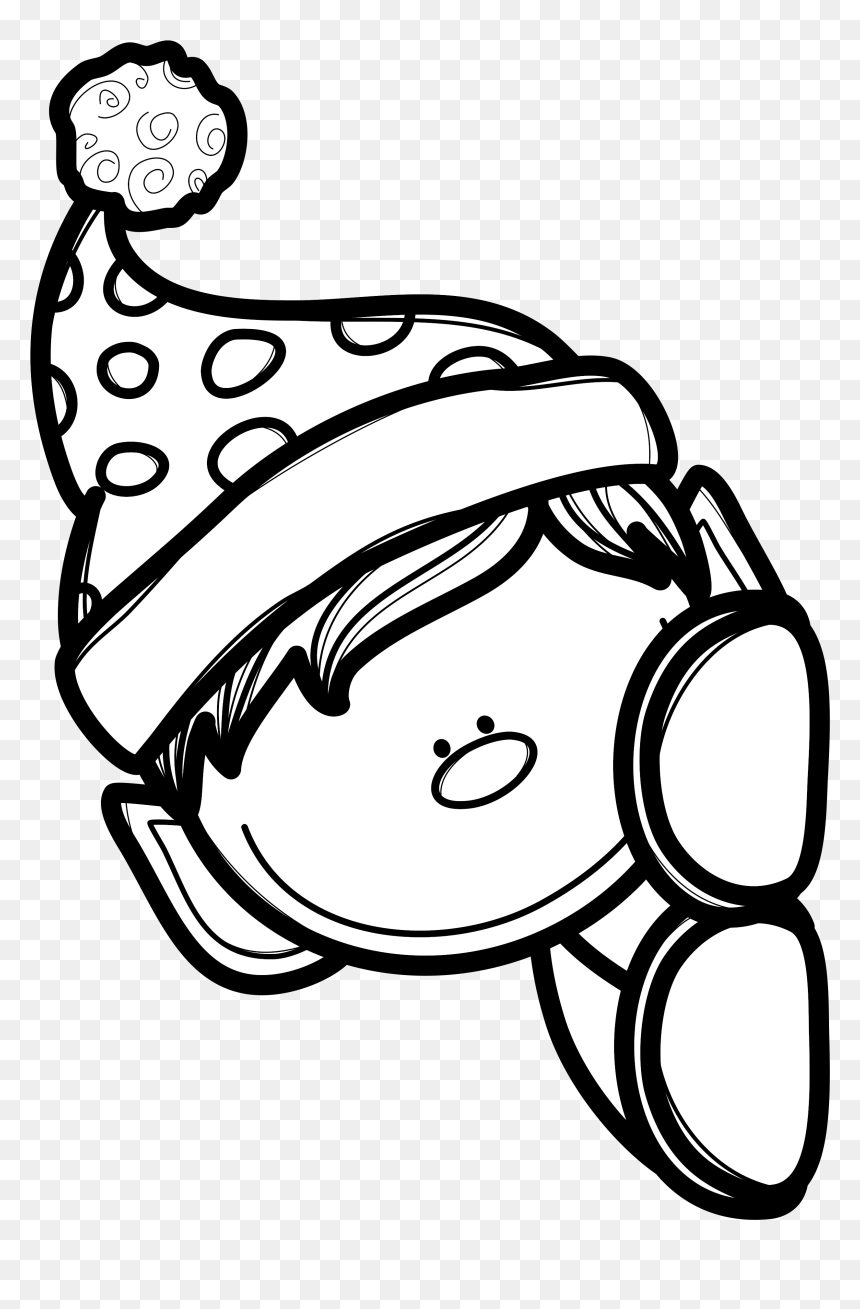 Elf Black And White Clip Art, HD Png Download - elf ear png