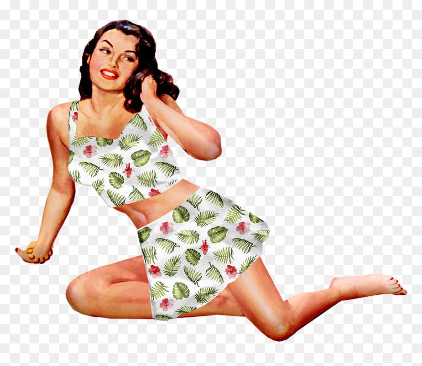 Girl, HD Png Download - vintage woman png