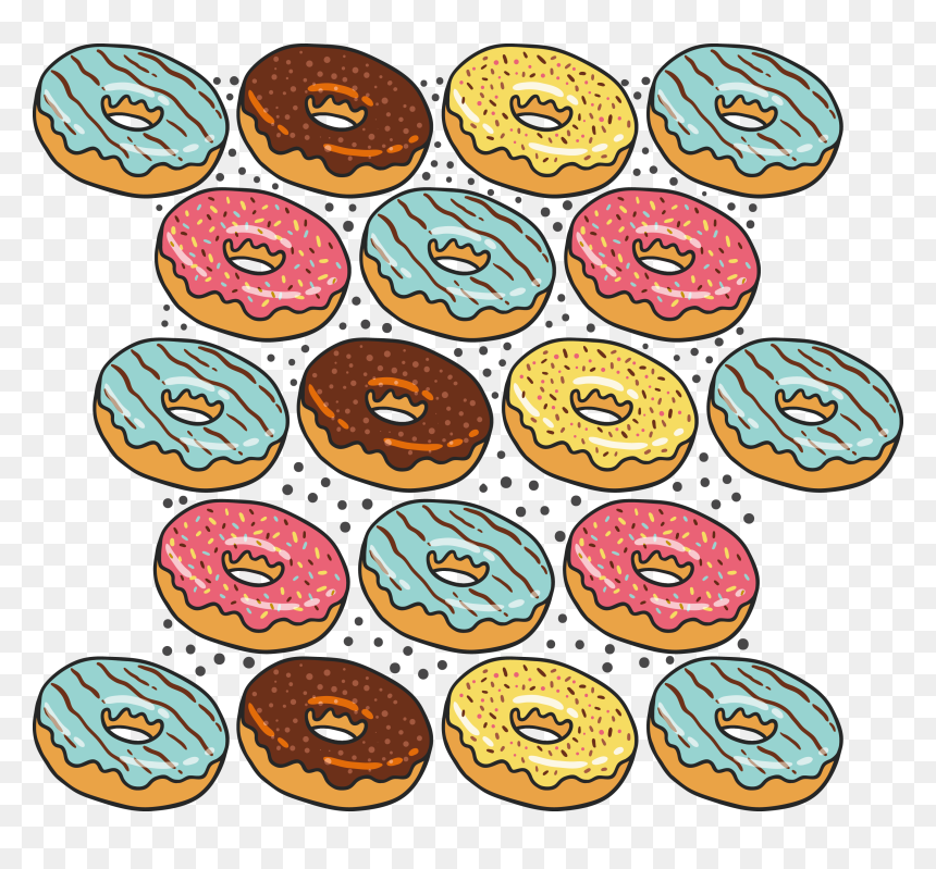 Donut Background Png Transparent, Png Download - donut clipart png