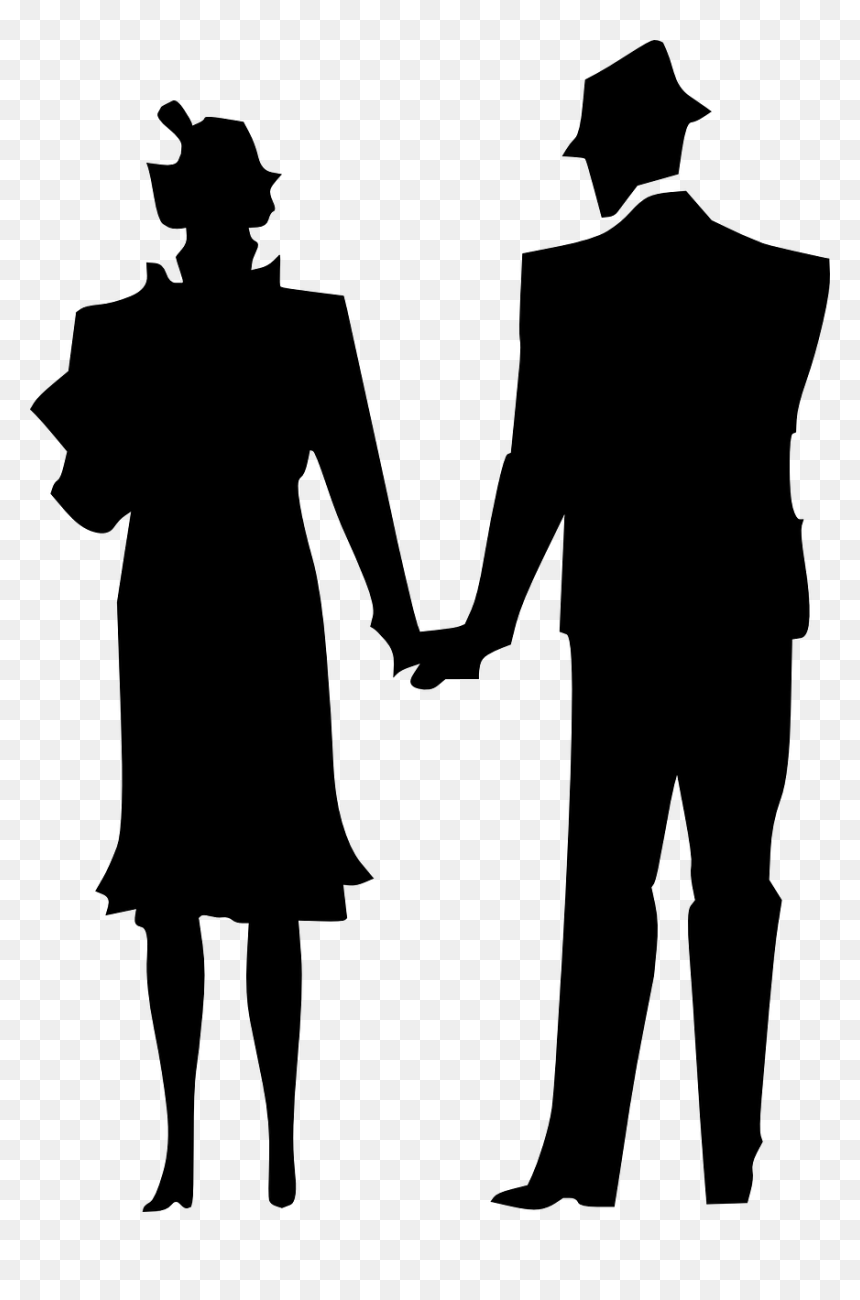 Wife And Husband Clipart, HD Png Download - bride silhouette png