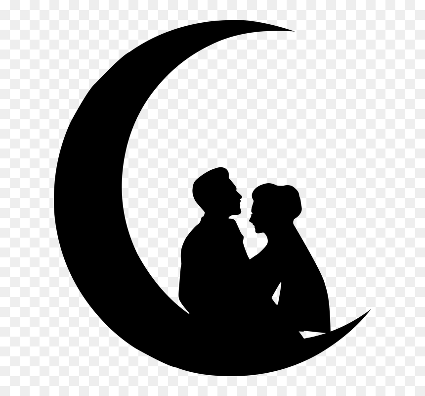 Wedding Man And Woman Silhouette, HD Png Download - bride silhouette png