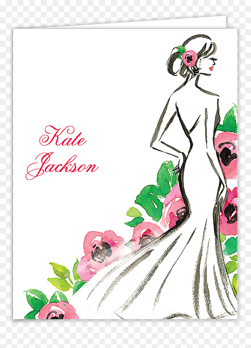 Illustration, HD Png Download - bride silhouette png