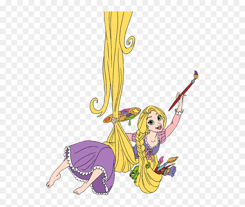 Rapunzel Paint Transparent Background, HD Png Download - disney cartoon characters png
