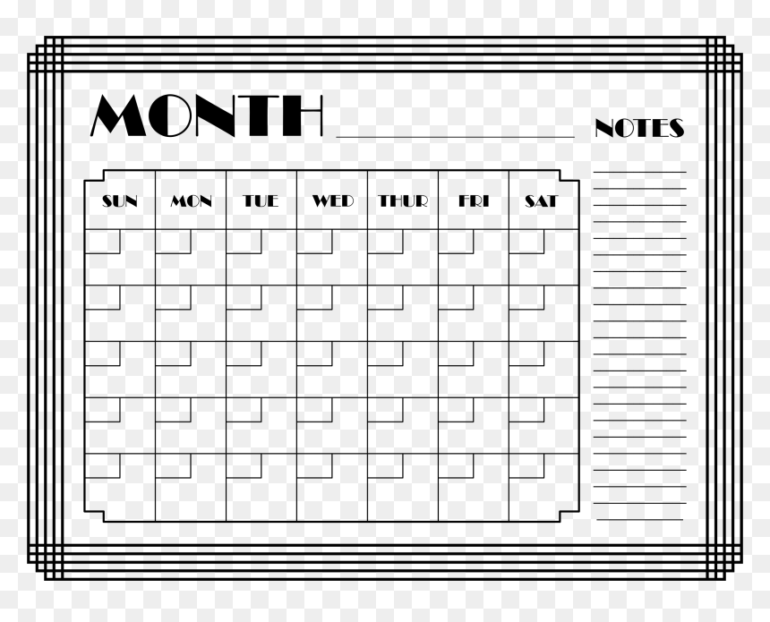 Calendar Of A Month, HD Png Download - 2017 calender png
