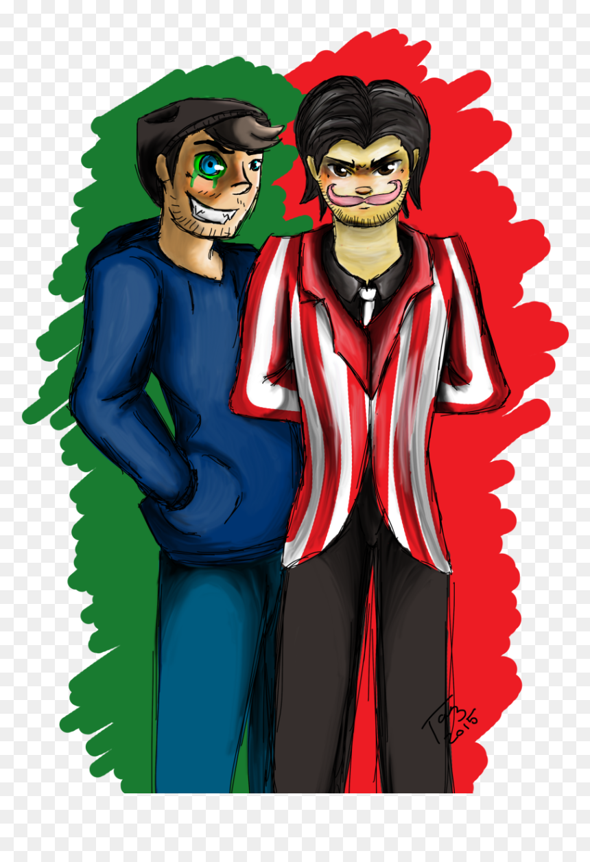 Antisepticeye X Wilford Warfstache, HD Png Download - warfstache png