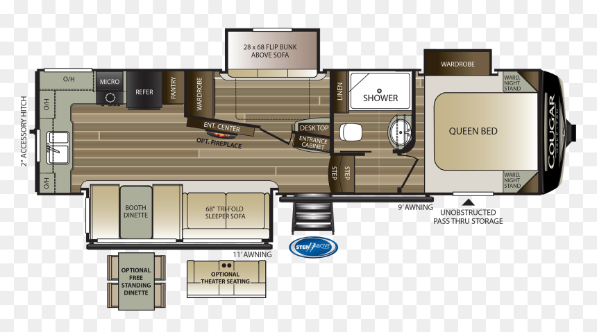 2020 Keystone Cougar 364bhl, HD Png Download - resident sleeper png