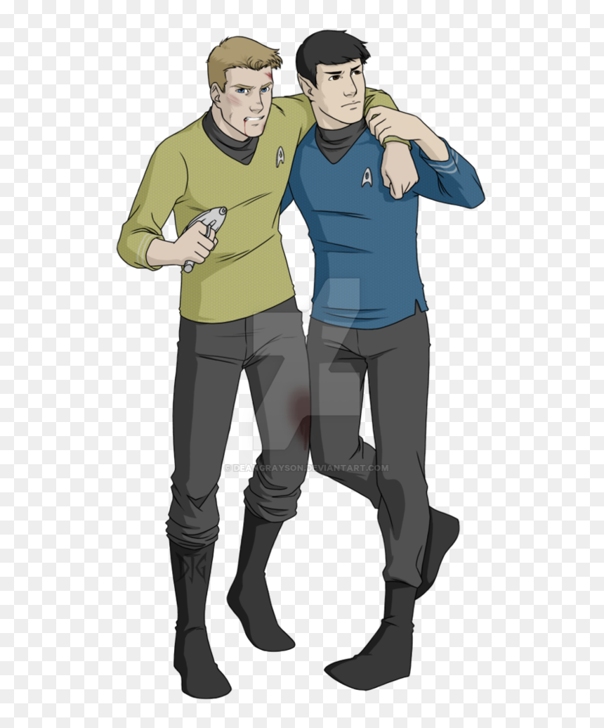 Captain Kirk And Spock Fanart, HD Png Download - captain kirk png