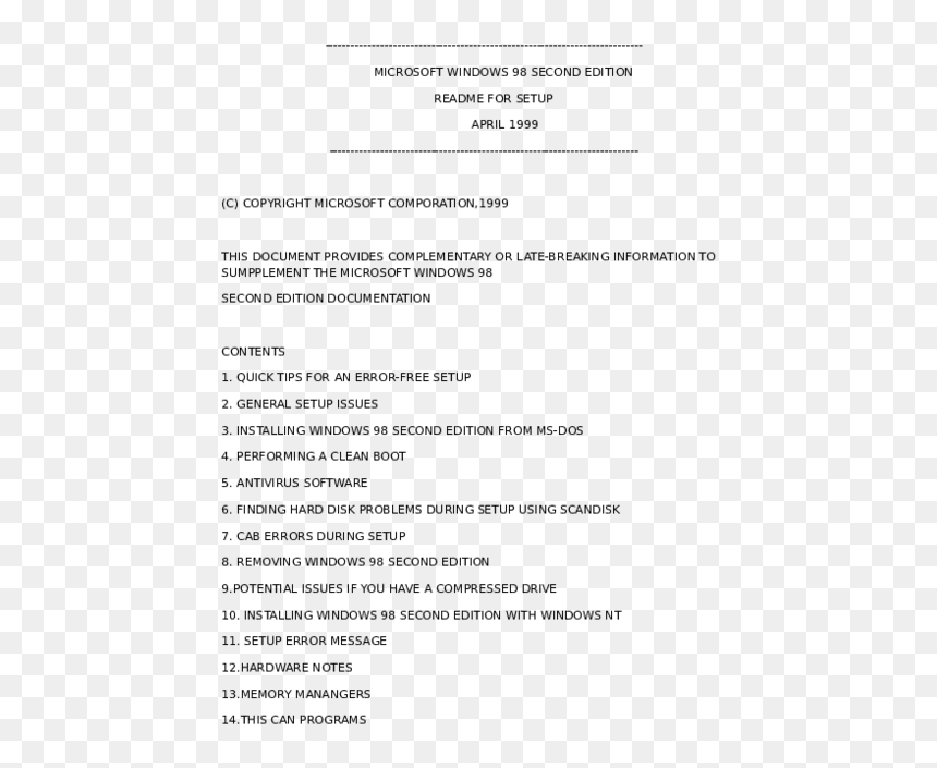 Document, HD Png Download - windows 98 png