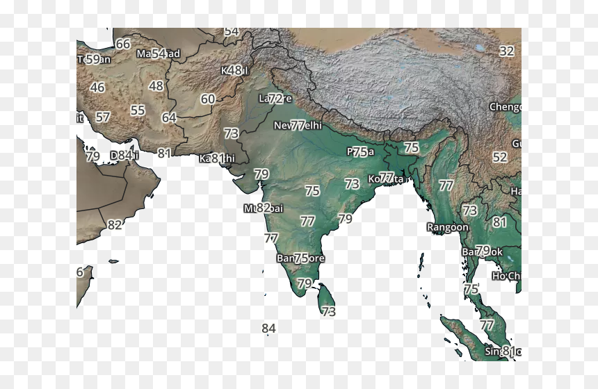 Origin Of Daoism Map, HD Png Download - asia map png
