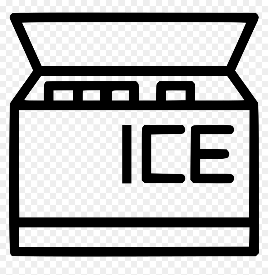 Deep Freezer In Black And White, HD Png Download - fridge icon png