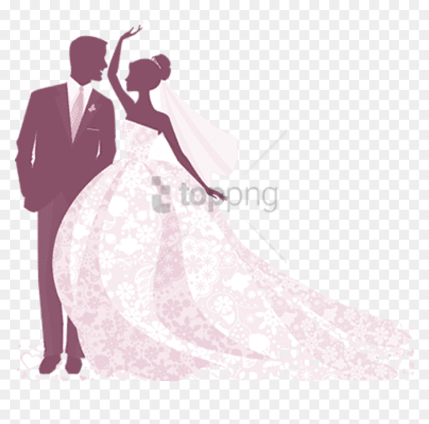 Groom And Bride Logo, HD Png Download - marriage couple png