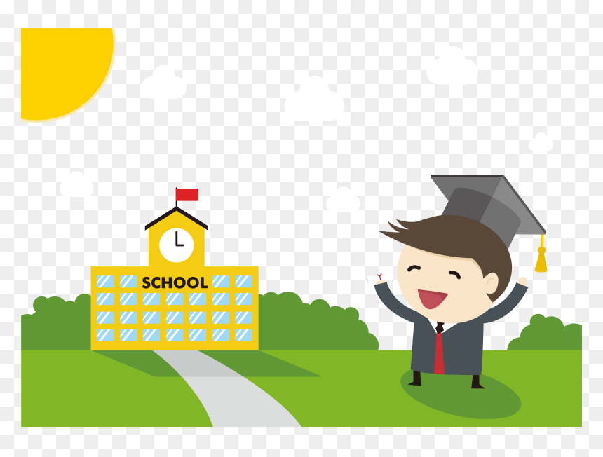 Boy Cartoons Chemical Engineer Graduate, HD Png Download - school dress png