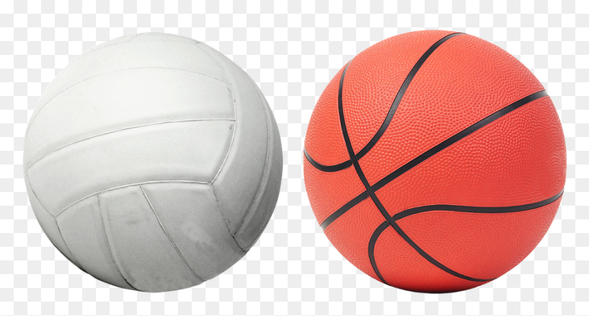 Basketball And Volleyball Balls, HD Png Download - basketball basket png