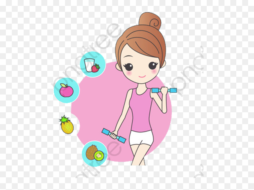 Fitness Animated Png, Transparent Png - girl hand png