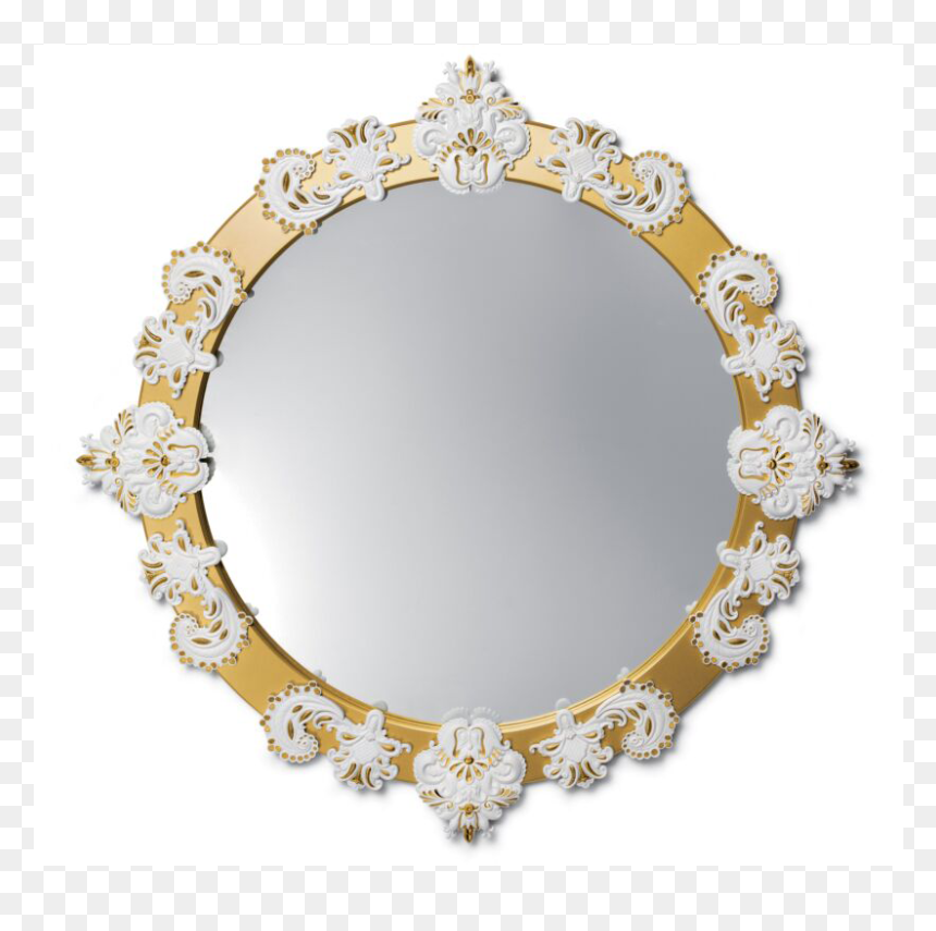 Golden Gray Mirror, HD Png Download - golden round png