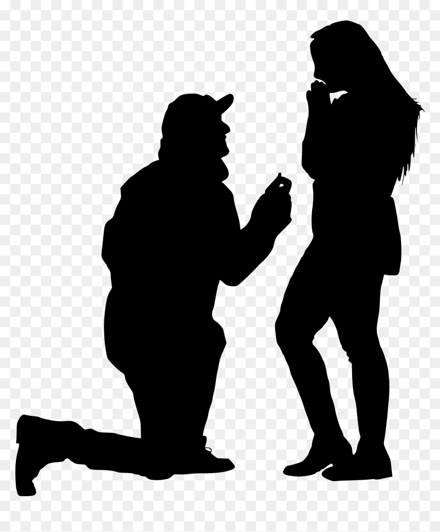 Proposal Silhouette Transparent Background, HD Png Download - png files people