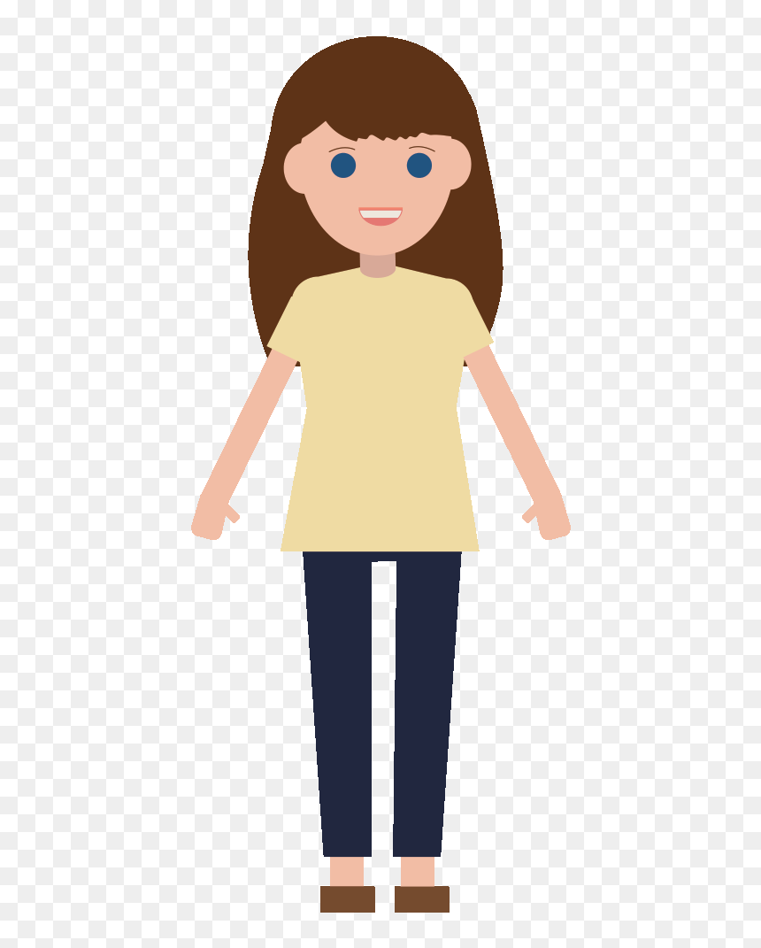 Brown Hair Mom Clipart, HD Png Download - mother clipart png