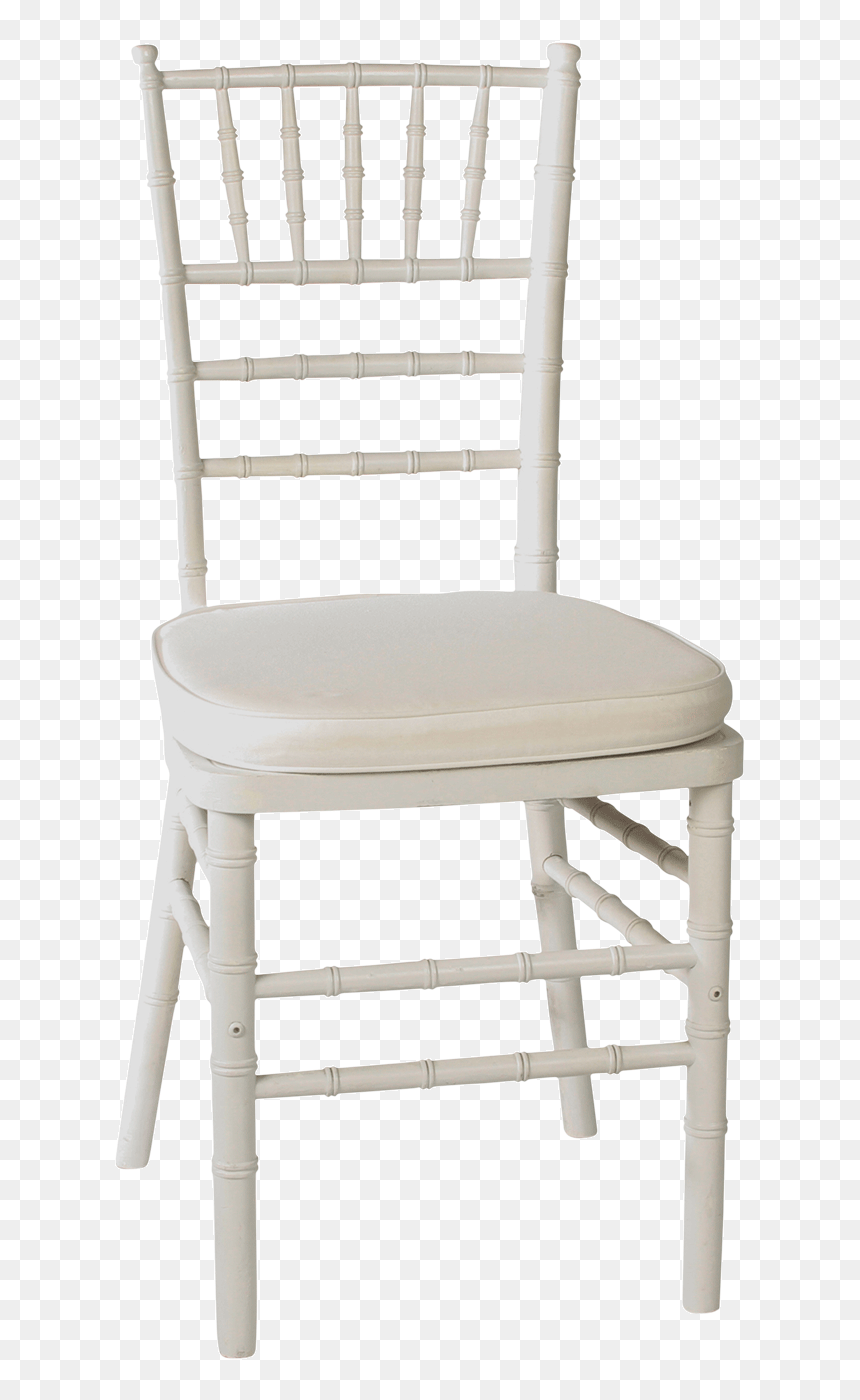 White Chiavari Chairs With Ivory Cushion, HD Png Download - royal chairs png