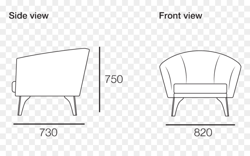 Club Chair, HD Png Download - chair front view png
