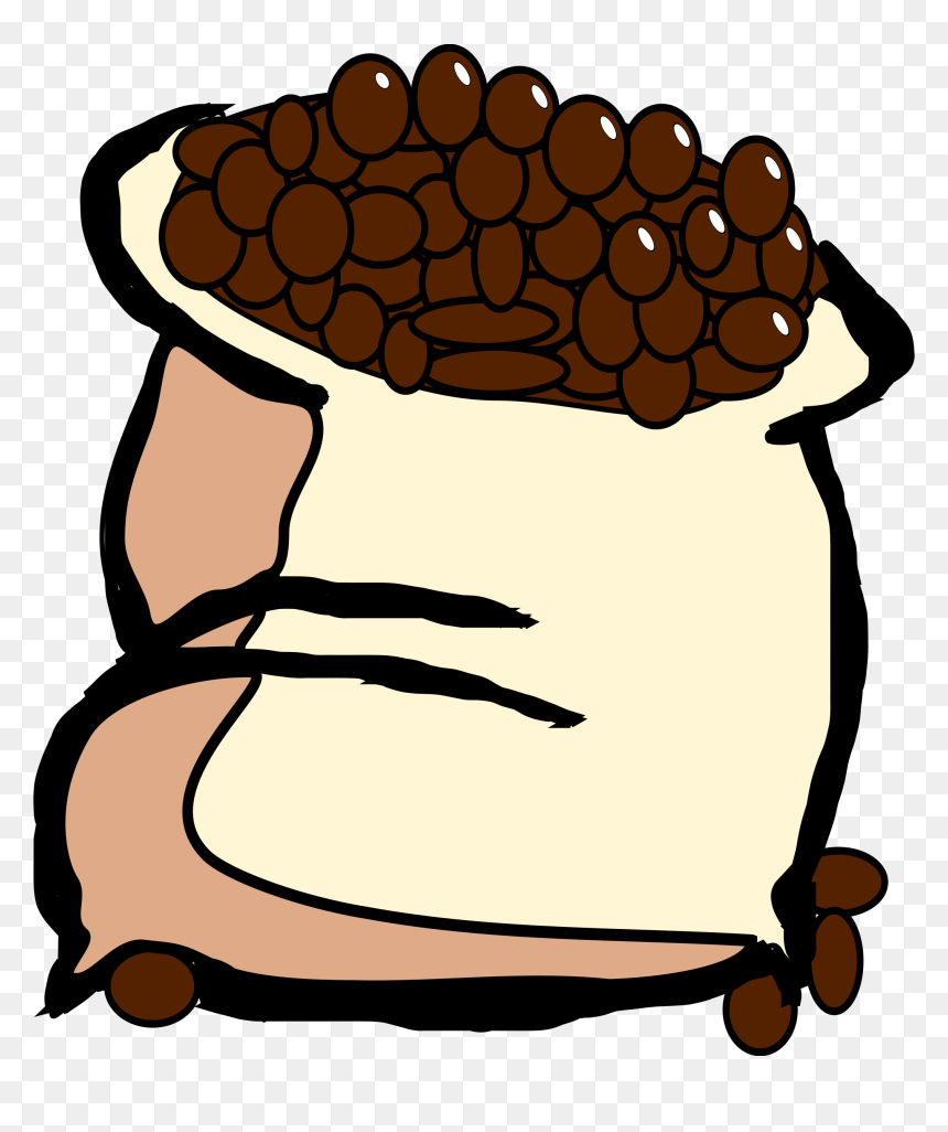 Bag Of Beans Clipart, HD Png Download - coffee powder png