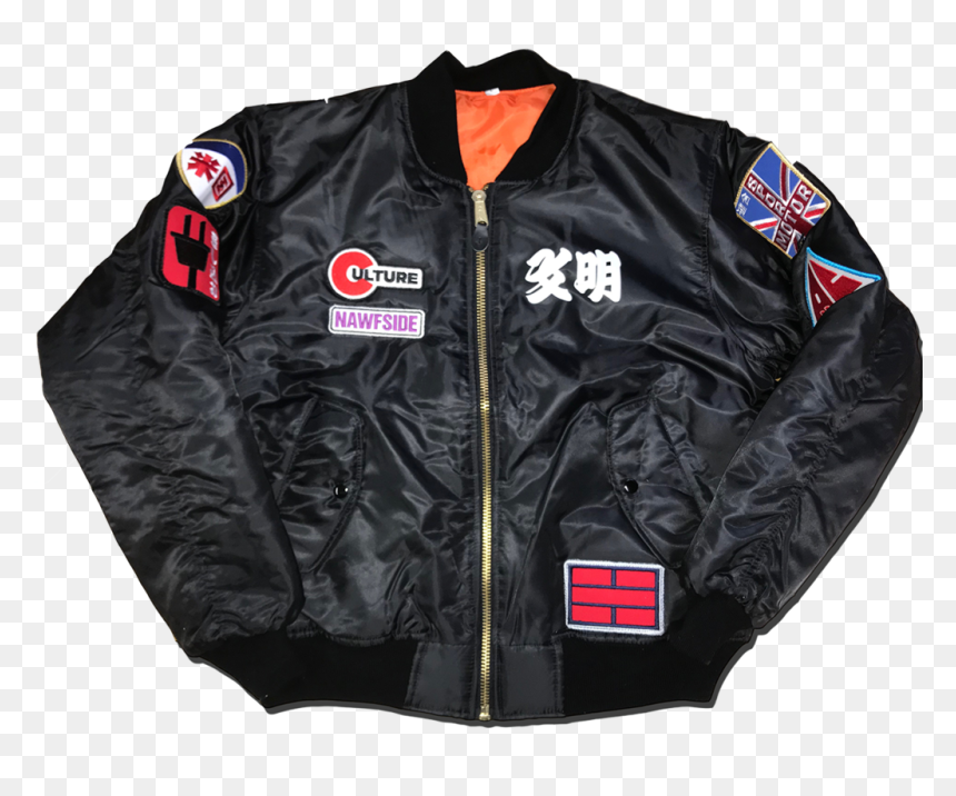 Leather Jacket, HD Png Download - bomber jacket template png