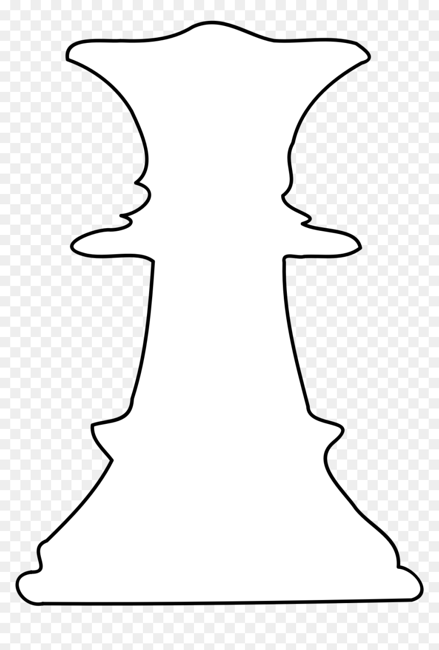Line Art, HD Png Download - chess queen png