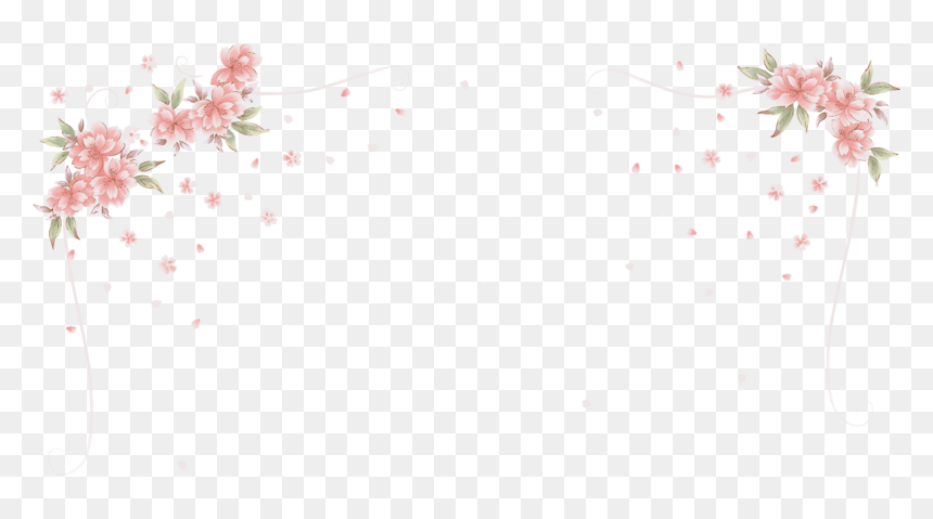 Flower Vector Border, HD Png Download - side border designs flowers png