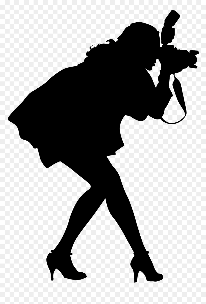 Female Photographer Silhouette Png, Transparent Png - production png