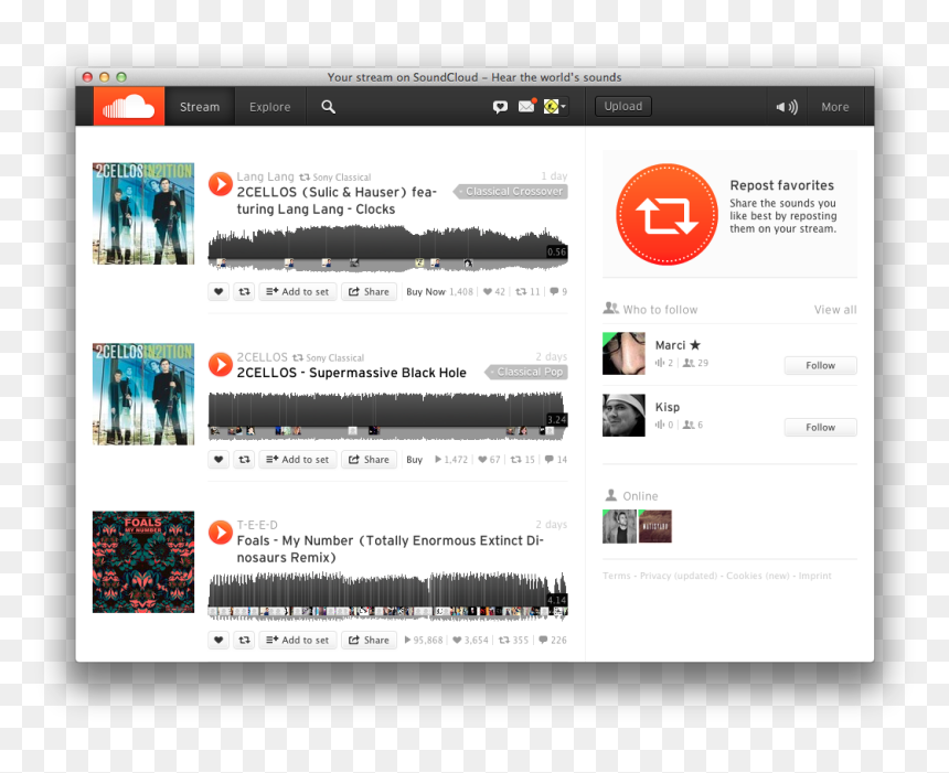 Soundcloud Mac App, HD Png Download - sound cloud png